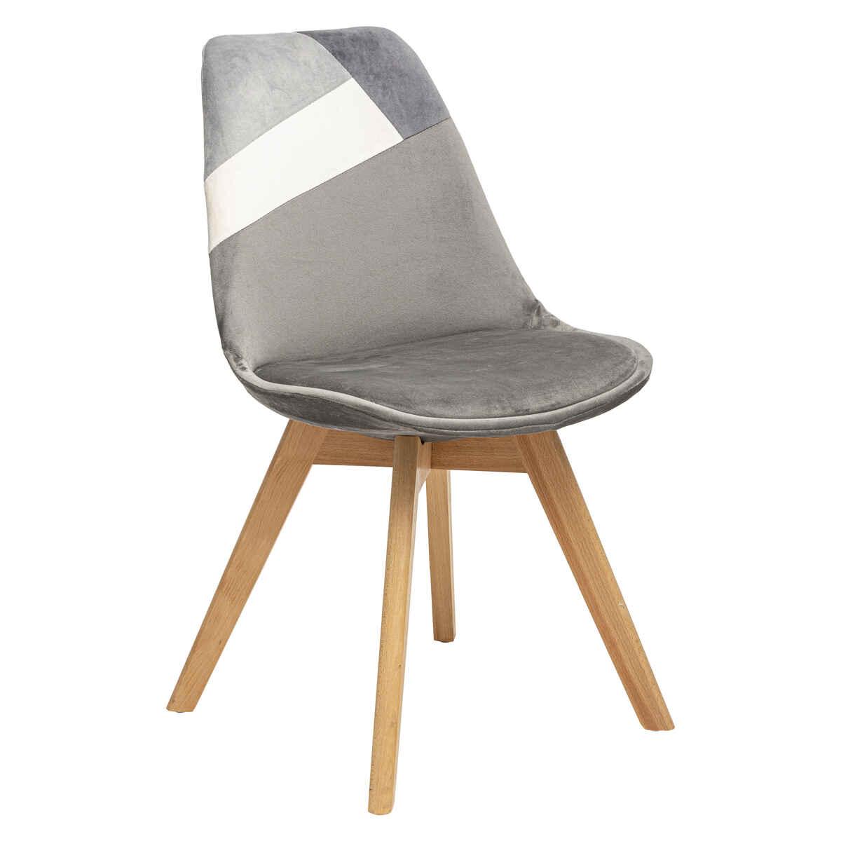 CHAISE DINER PATCHWORK GRIS BAYA