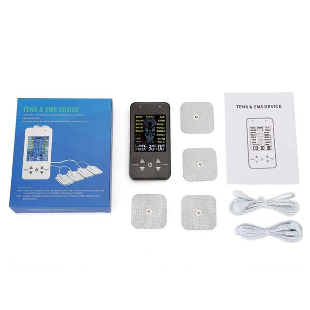 TENS maskine muskelstimulator 15 massagetilstande Sort