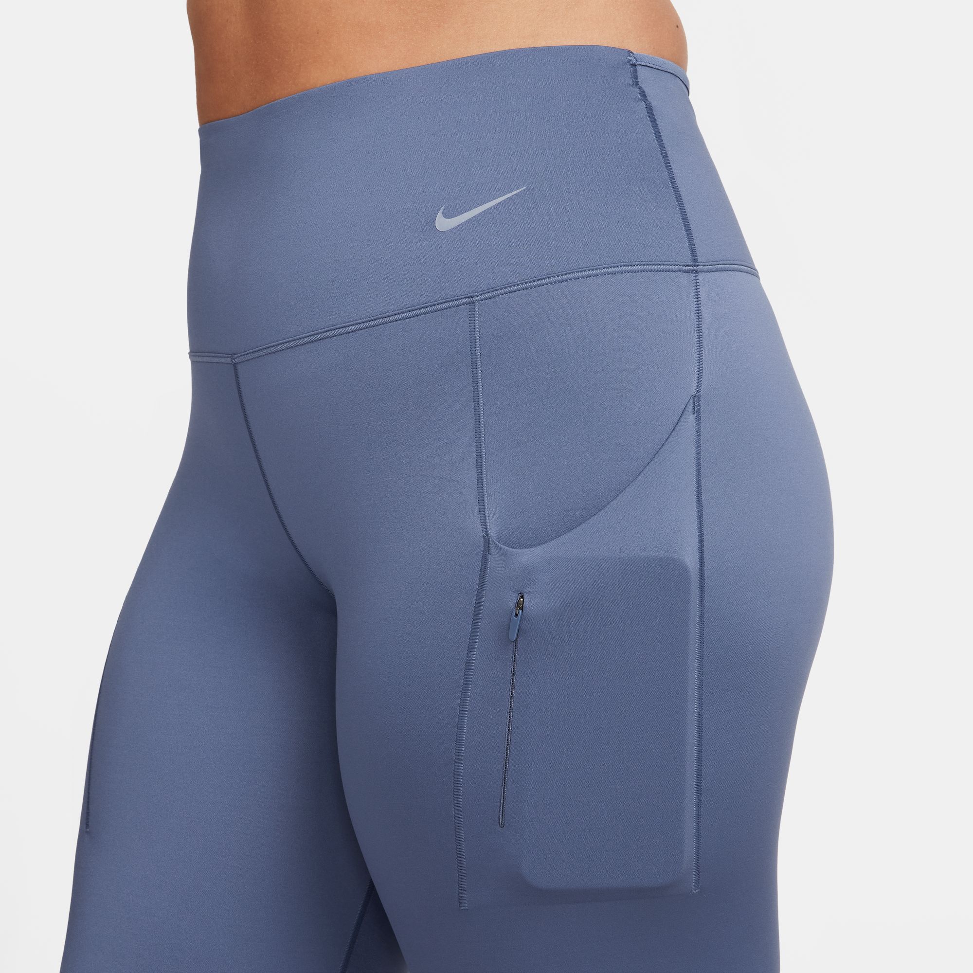 Go High Waist Tights Dame 491/Diffused Blue/Black