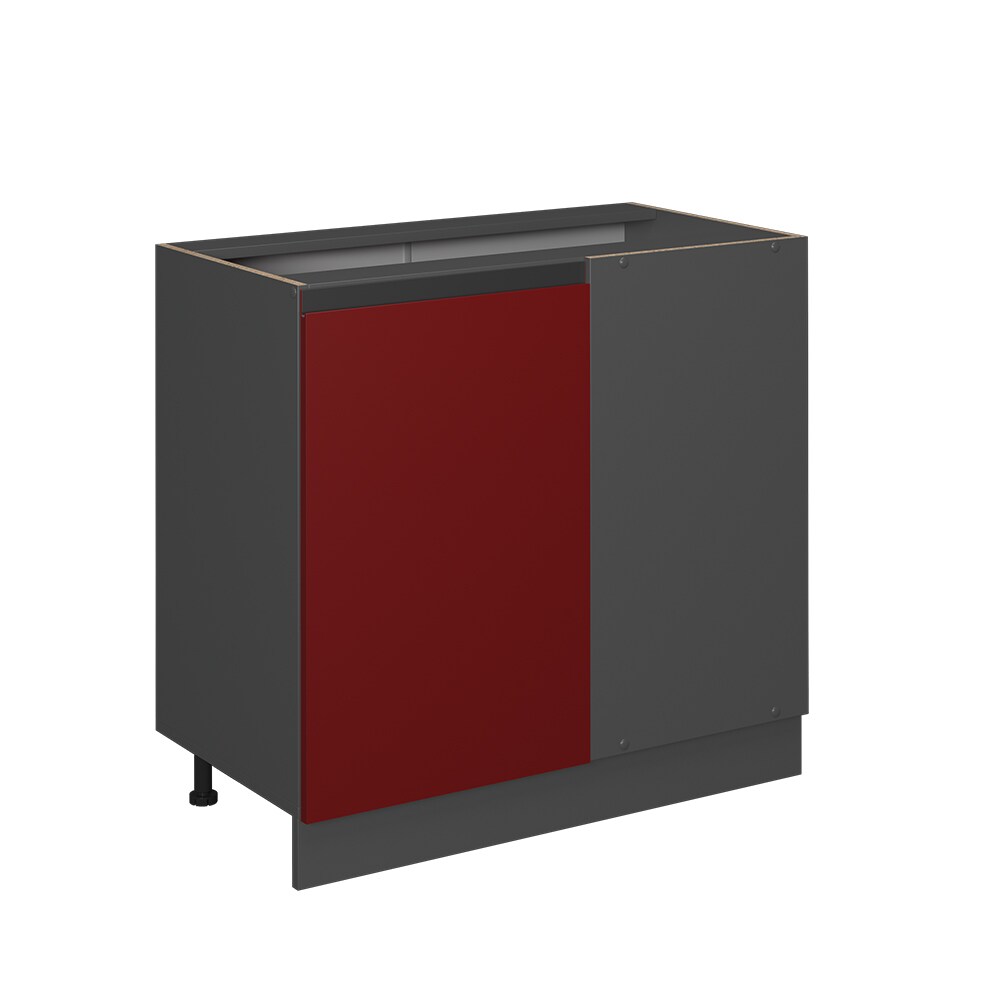 Vicco Eckunterschrank Küchenschrank Küchenmöbel R-Line J-Shape Anthrazit Rot 86 cm modern
