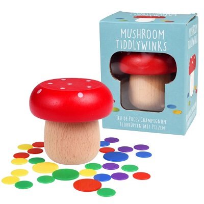 Wooden Mushroom Tiddlywinks