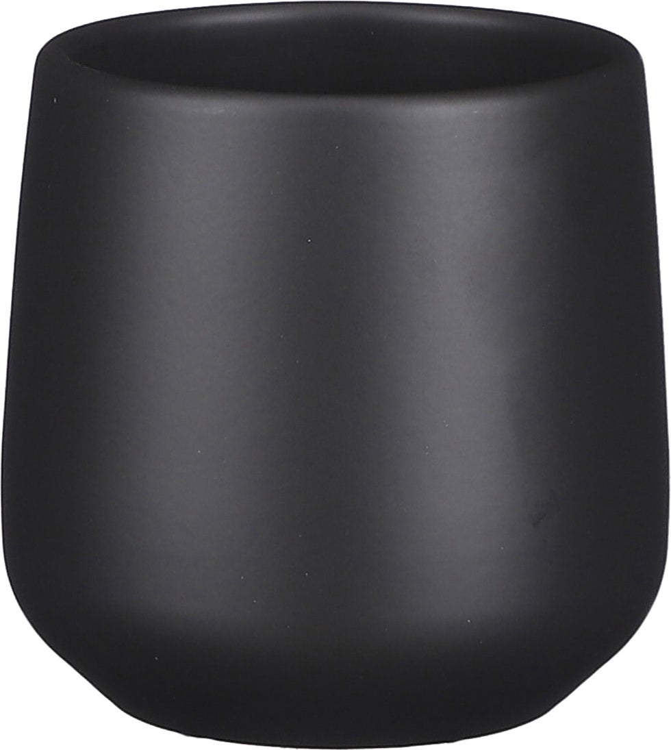 Mica Decorations bloempot Amber donker grijs D 9,5 H 11,5 cm