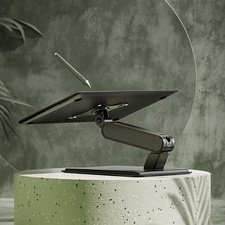 Bras support pour écran tactile avec socle, noir