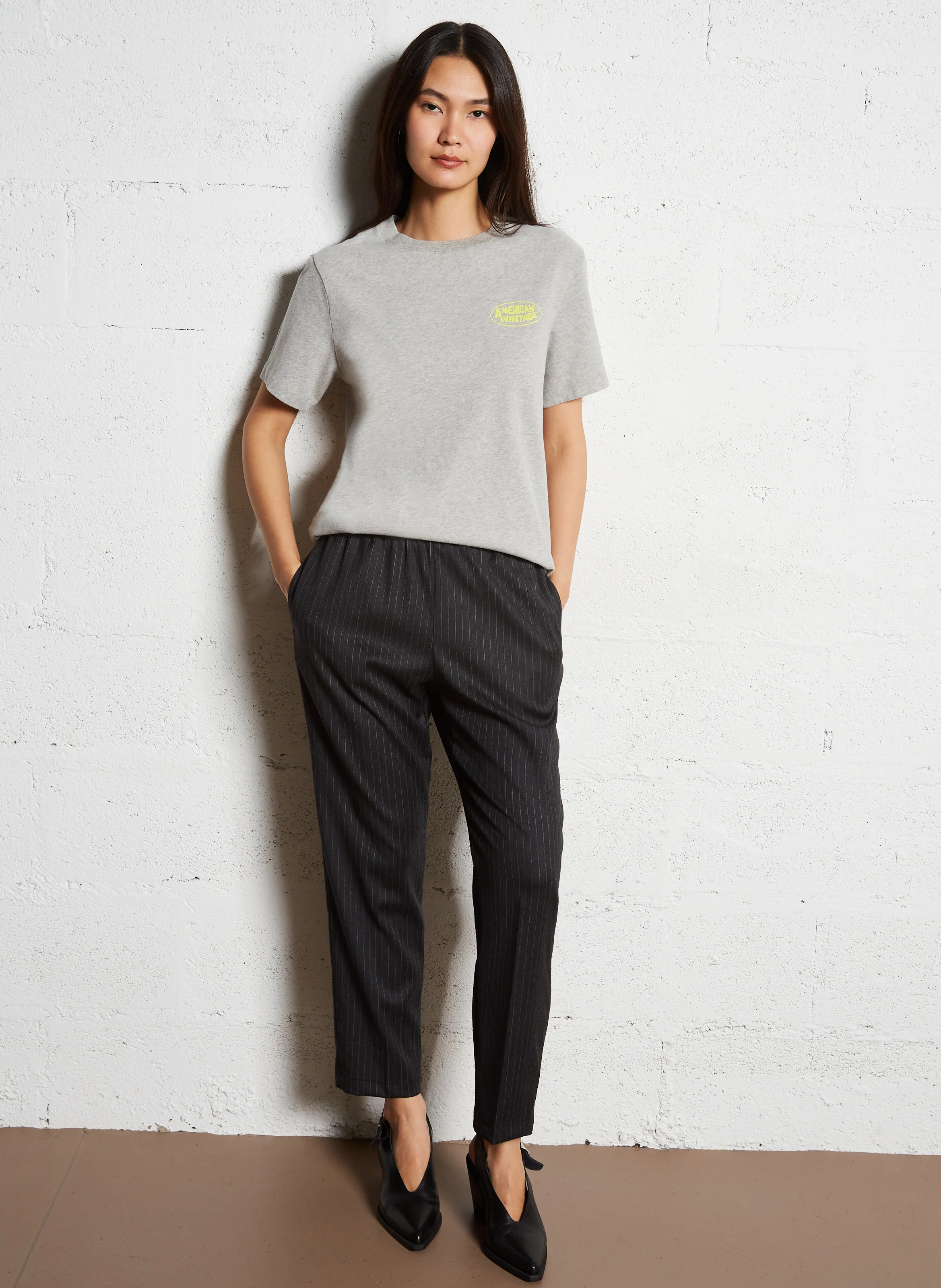YKOBOW - Tee-shirt imprimé en coton | Gris