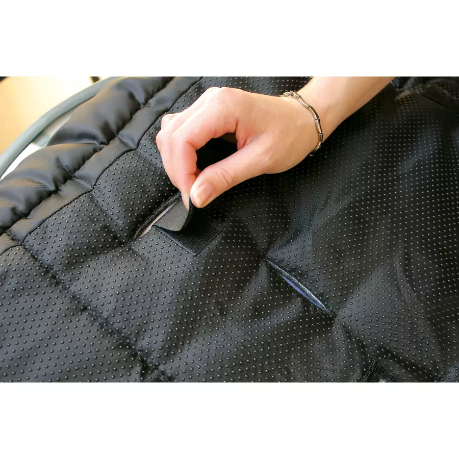 Heitmann Fußsack Komfort 2-in-1 mit Lammfelleinlage grau-meliert