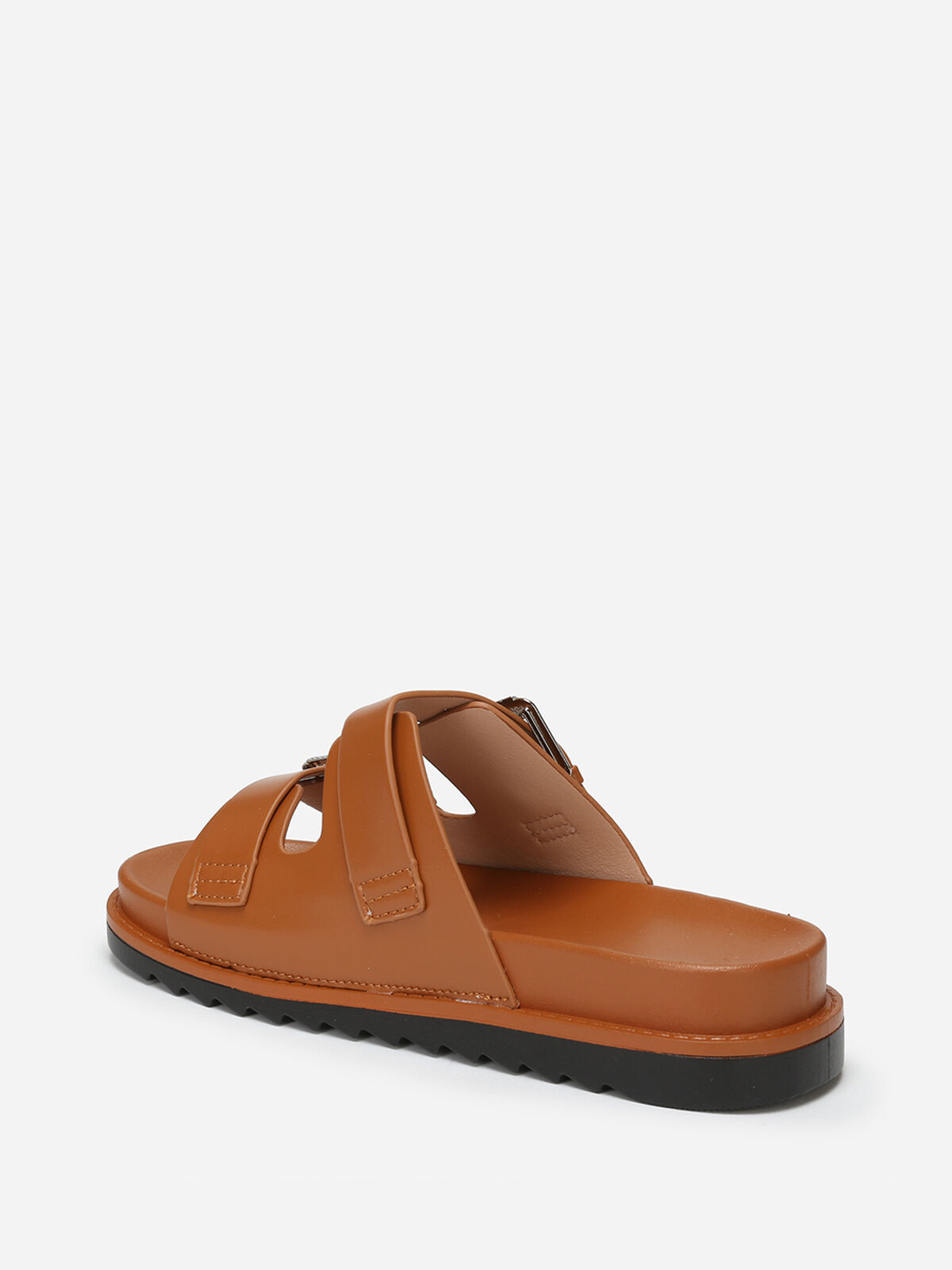 Mules avec brides à boucles- Camel