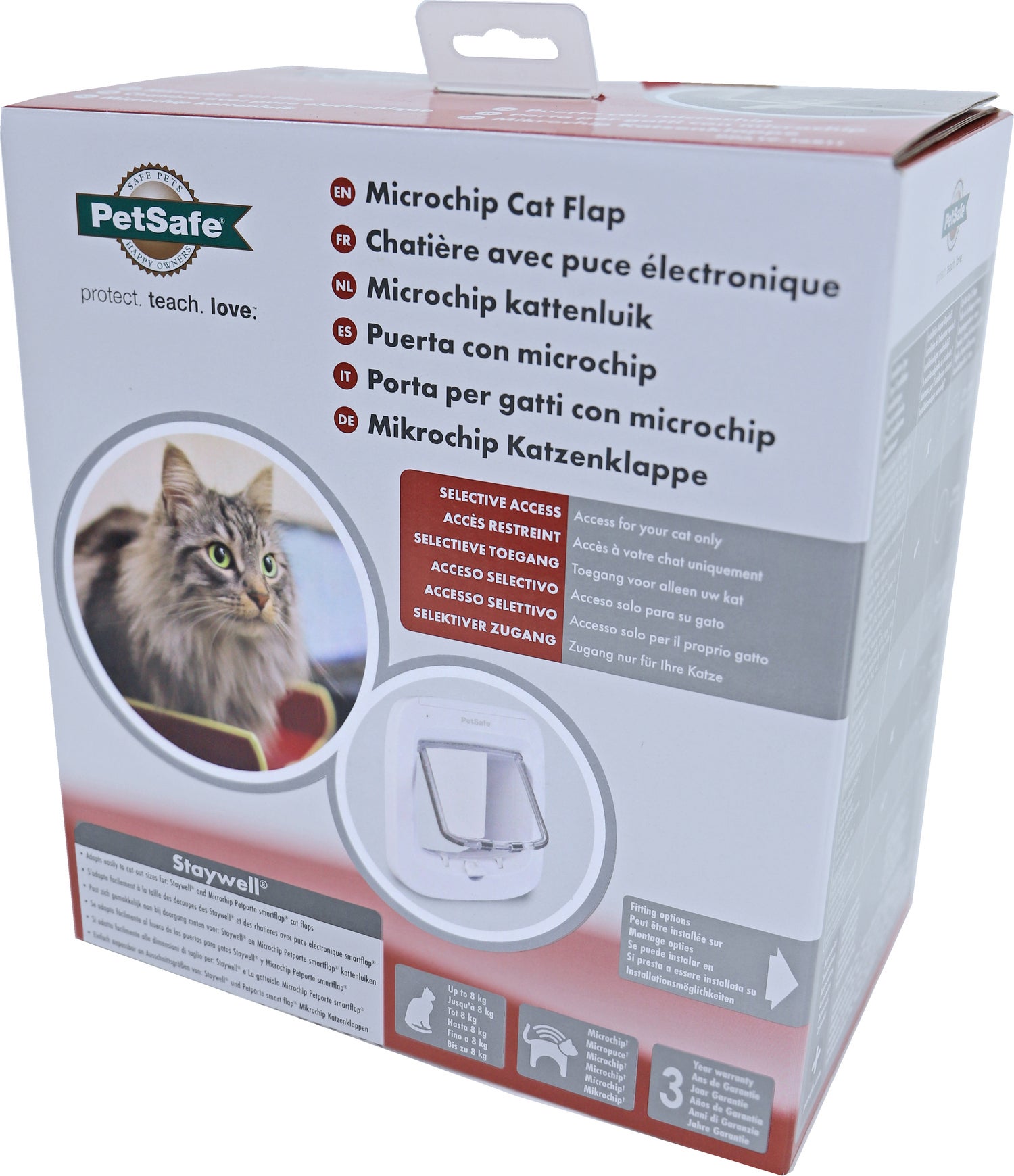 PetSafe kattenluik Microchip wit 23,2 x 23,2 cm