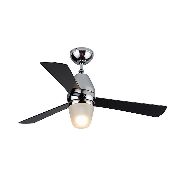Ventilateur de plafond Colours Shek télécommande chrome 1 x E27 Ø112 cm
