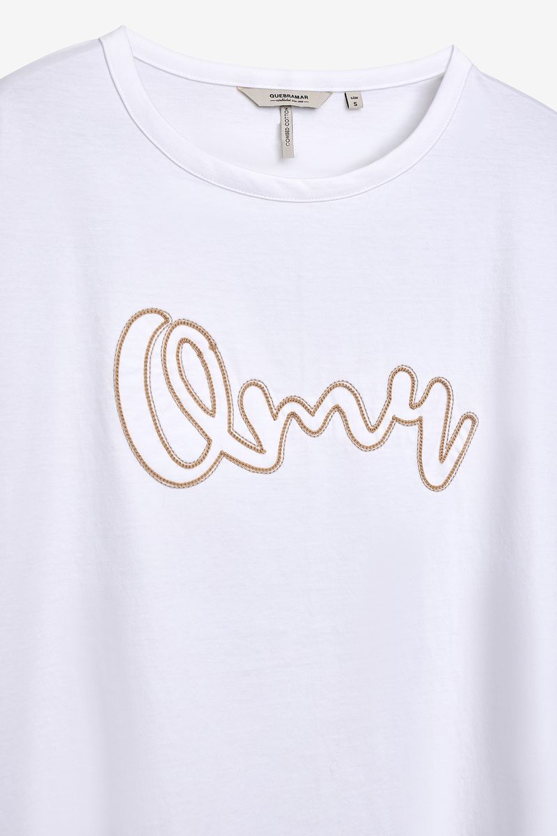 T-SHIRT OVERSIZE COM BORDADO