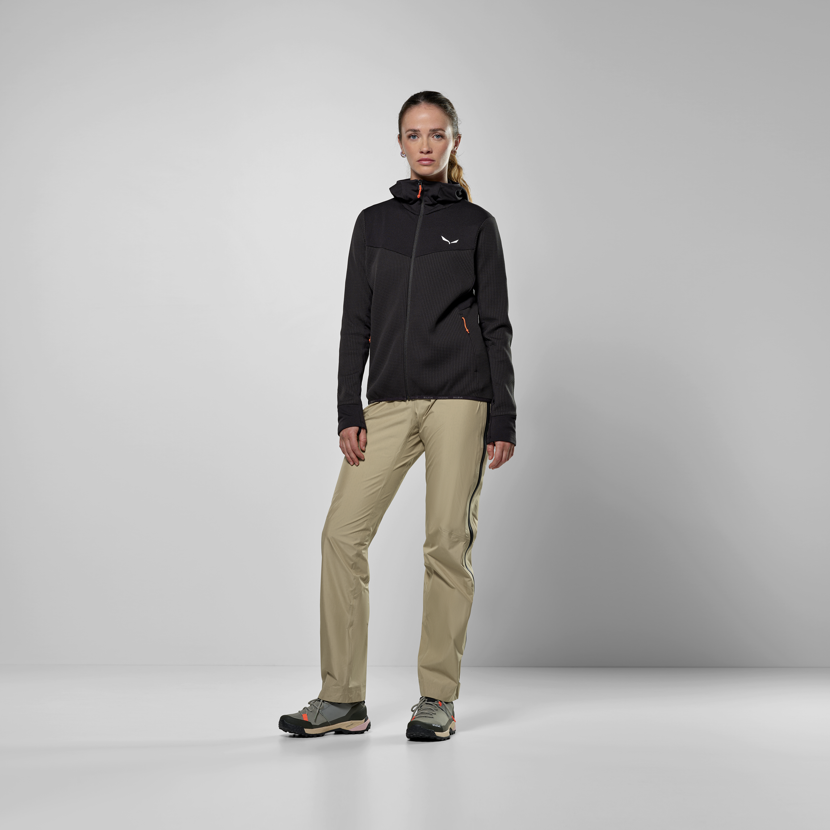 Puez Waffle Hybrid Polarlite Kapuzenjacke Damen