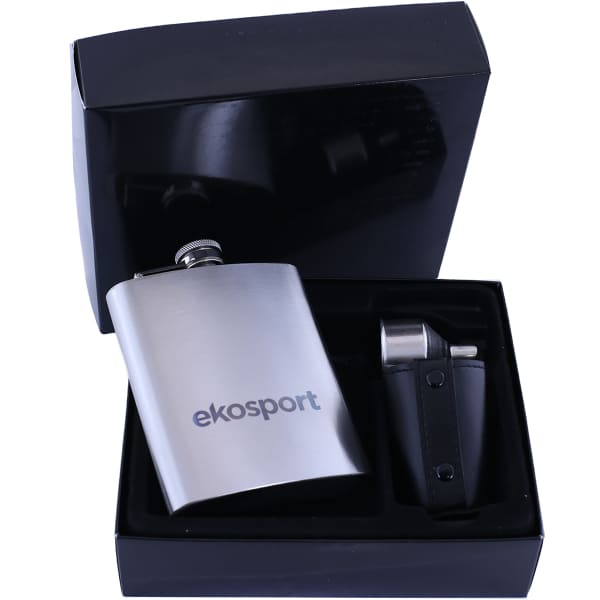 Gourde EKOSPORT SET FLASQUE ET VERRES EN ACIER INOXYDABLE