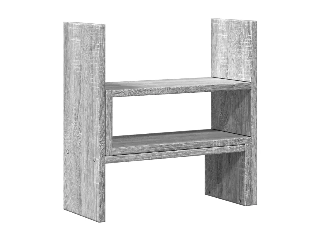 Organisateur de bureau réglable sonoma gris bois d'ingénierie
