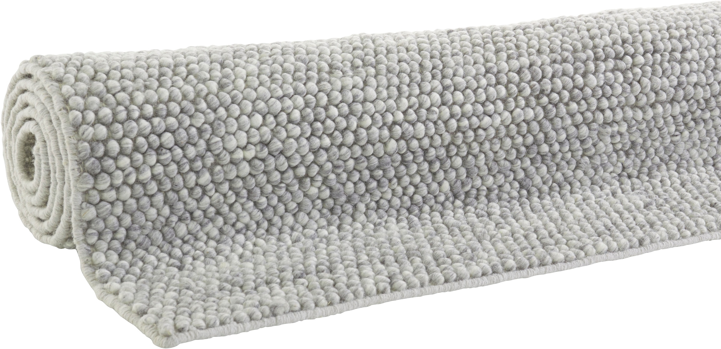 LeGer Home by Lena Gercke Wollteppich »Ainhoa, handgewebt, Wolle« rechteckig 12 mm Höhe einfarbig, Wolle, Teppich, Wohnzimmer, Schlafzimmer, Esszimmer