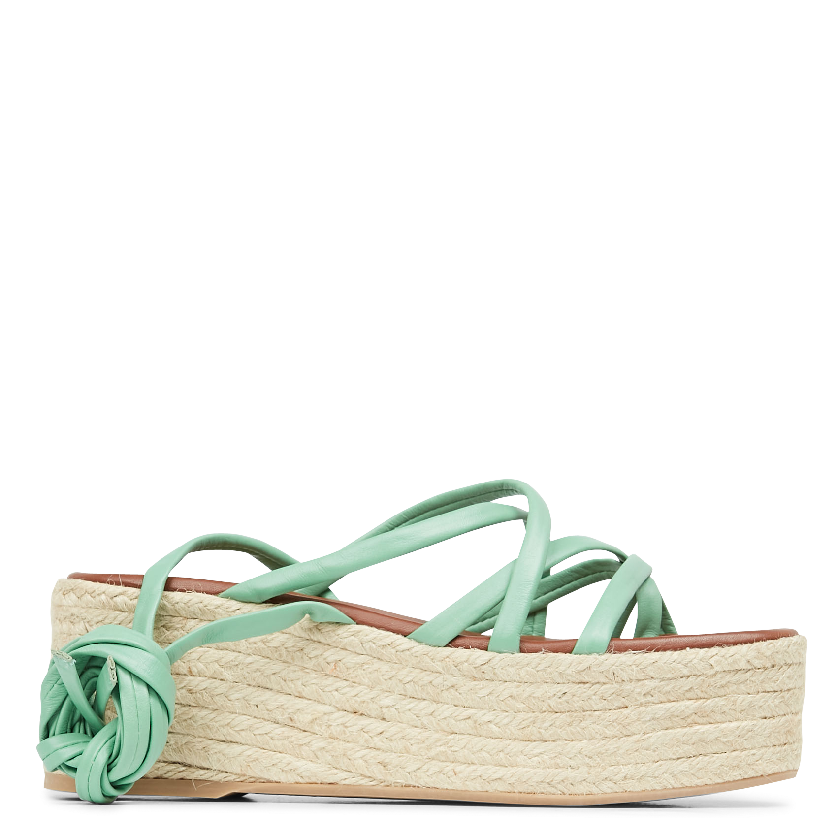PAW-PAW - Sandales compensées en cuir | Vert