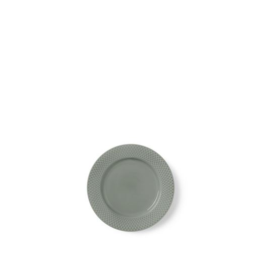Lyngby Porcelæn Rhombe Earth Frokosttallerken, Moss, Ø21 cm