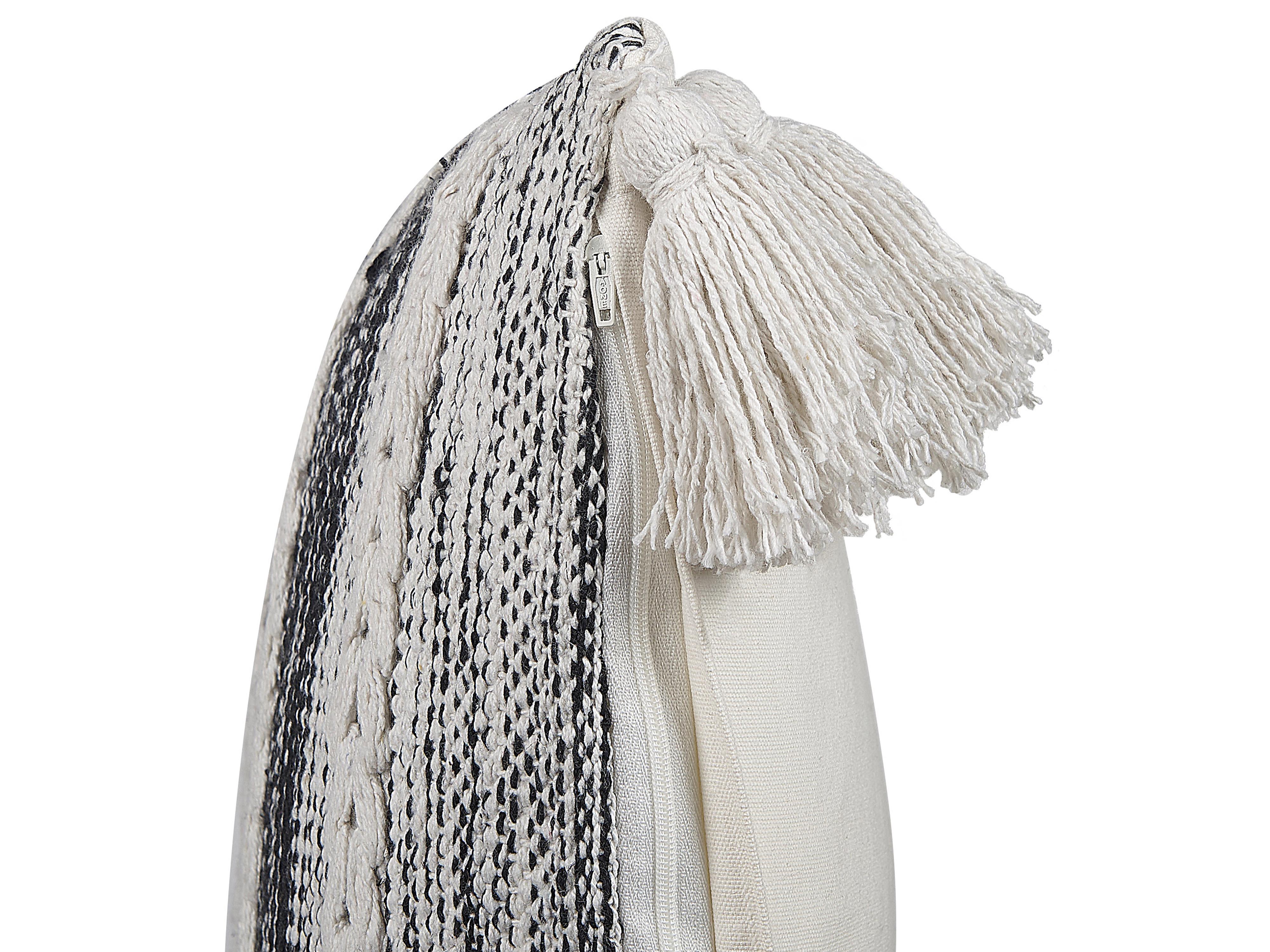 Sierkussen ROCHEA Katoen 45 x 45 cm Zwart gestreept