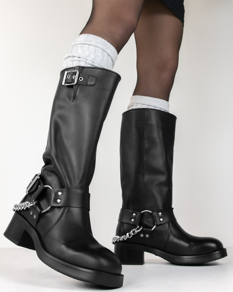 Steve Madden Beau-C Bikerboots  - zwart