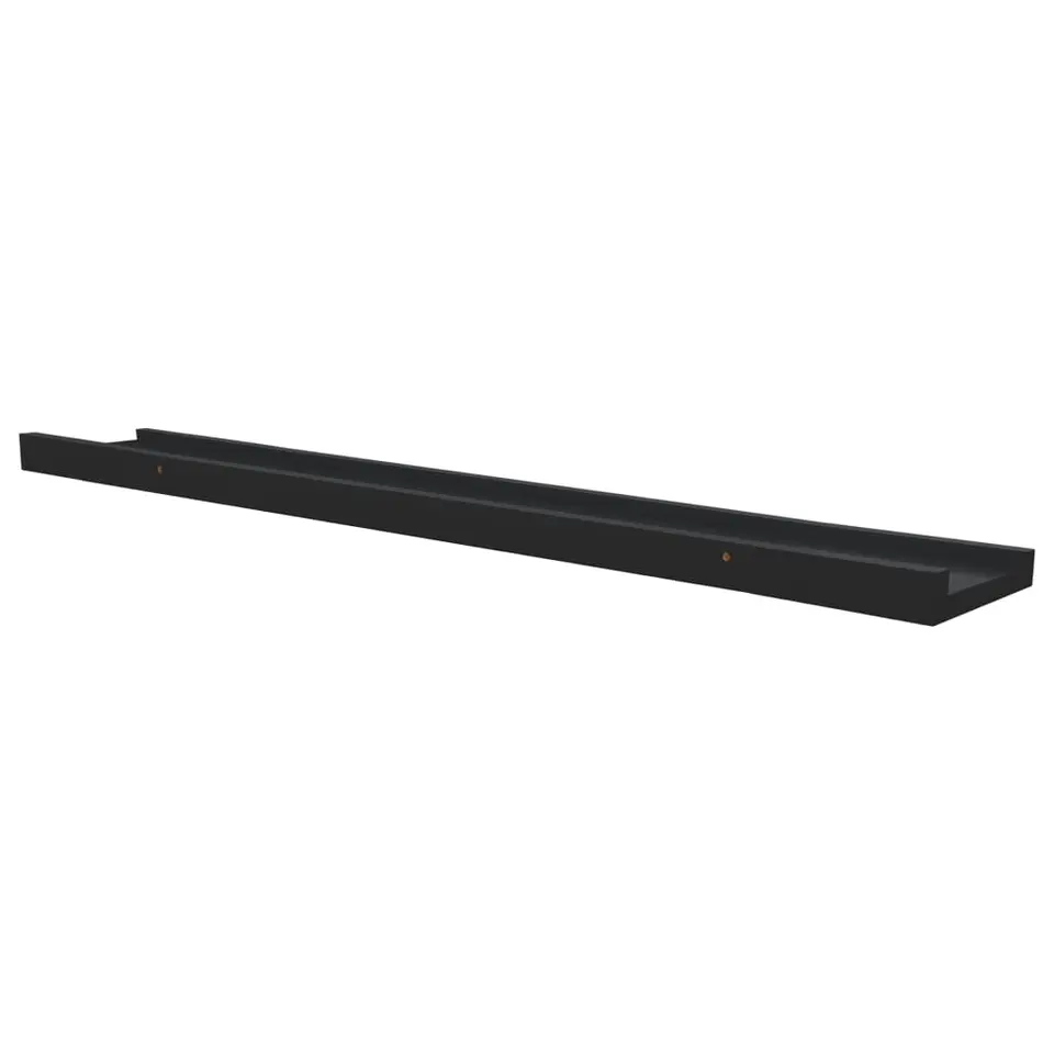 vidaXL - Wandschap - Zwart - MDF - 80 x 9 x 3 cm - 2 stuks