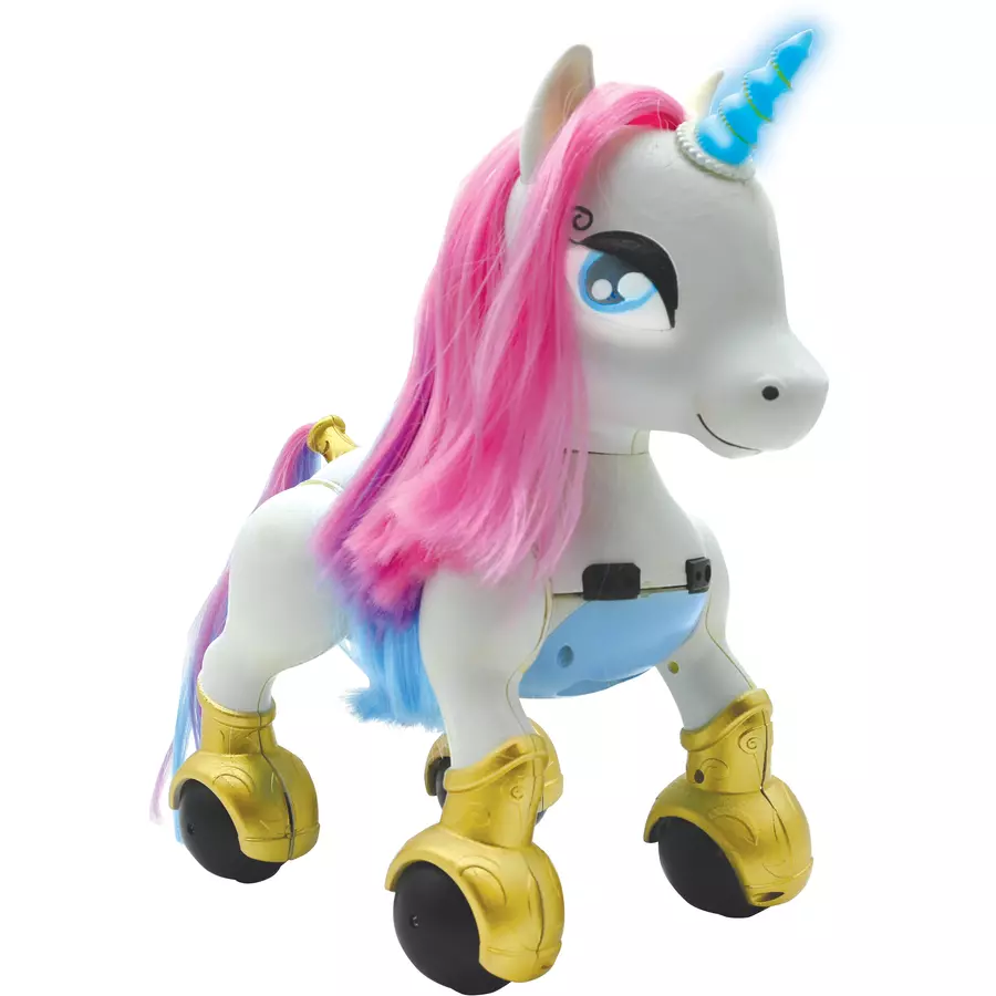 LEXIBOOK Power Einhorn, Mein magisches und kluges Robotereinhorn mit Fernbedienung und Akku