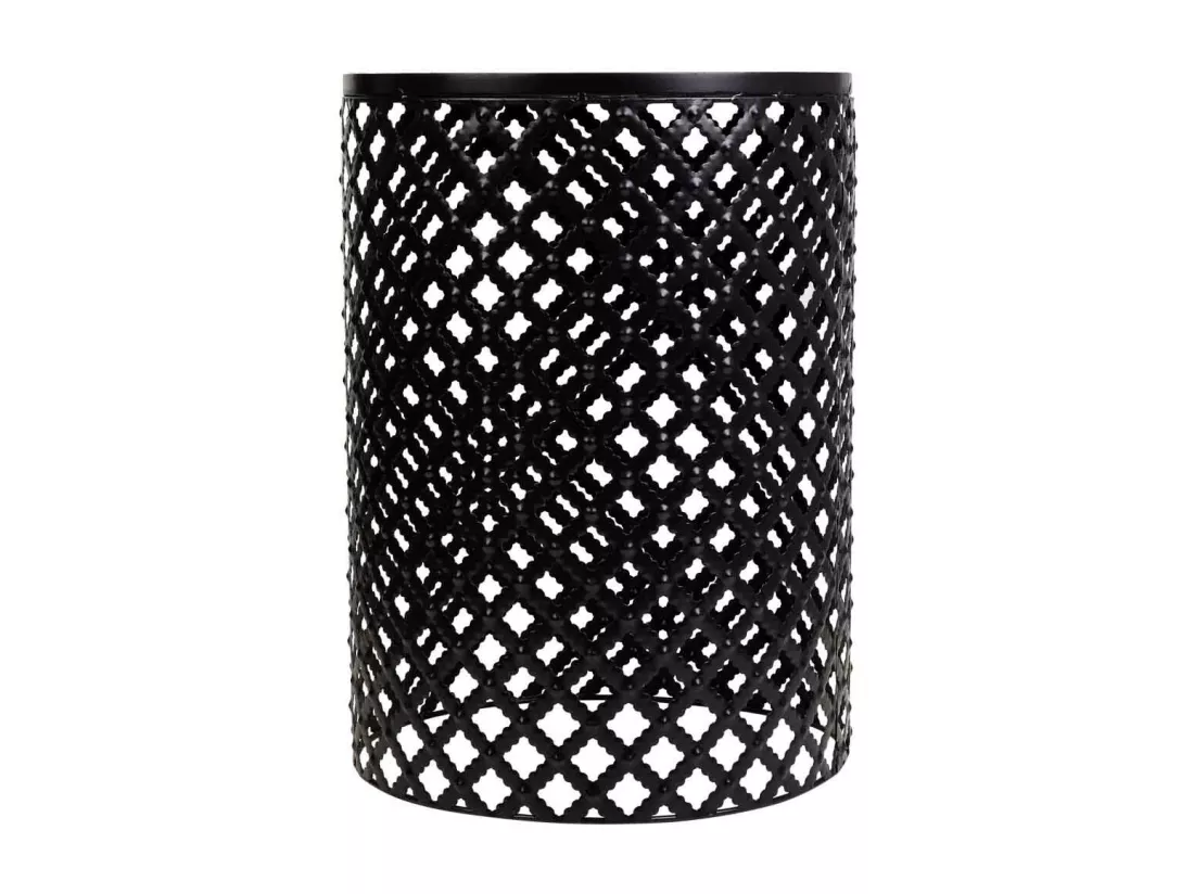 Ensemble de 2 supports en mosaïque et métal noirs
