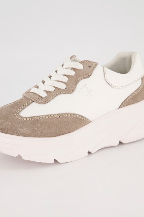 Leder-Sneaker, Chunky-Sohle, Weite H