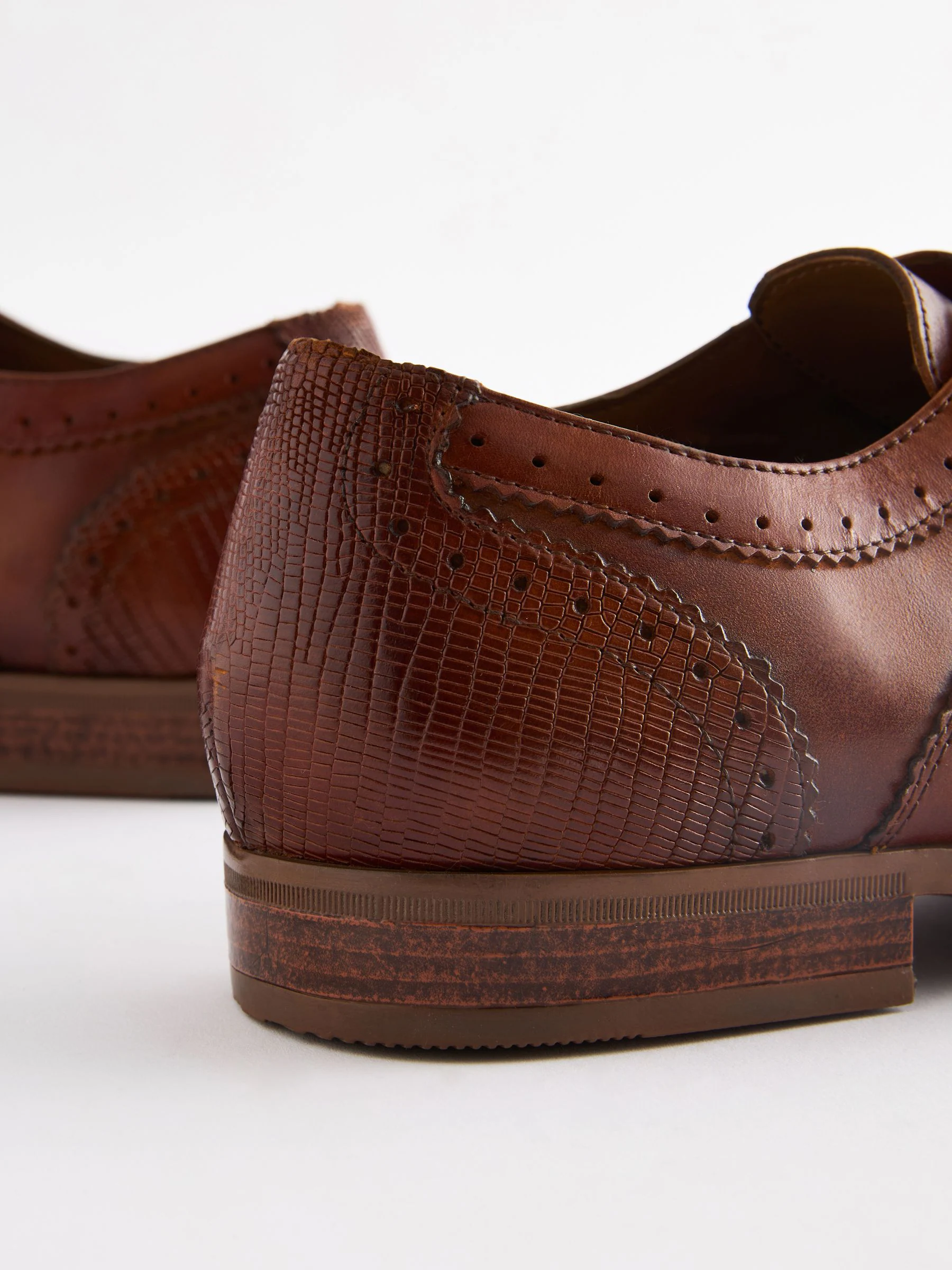 Lichtbruin - Oxford Wing Cap Brogue Shoes