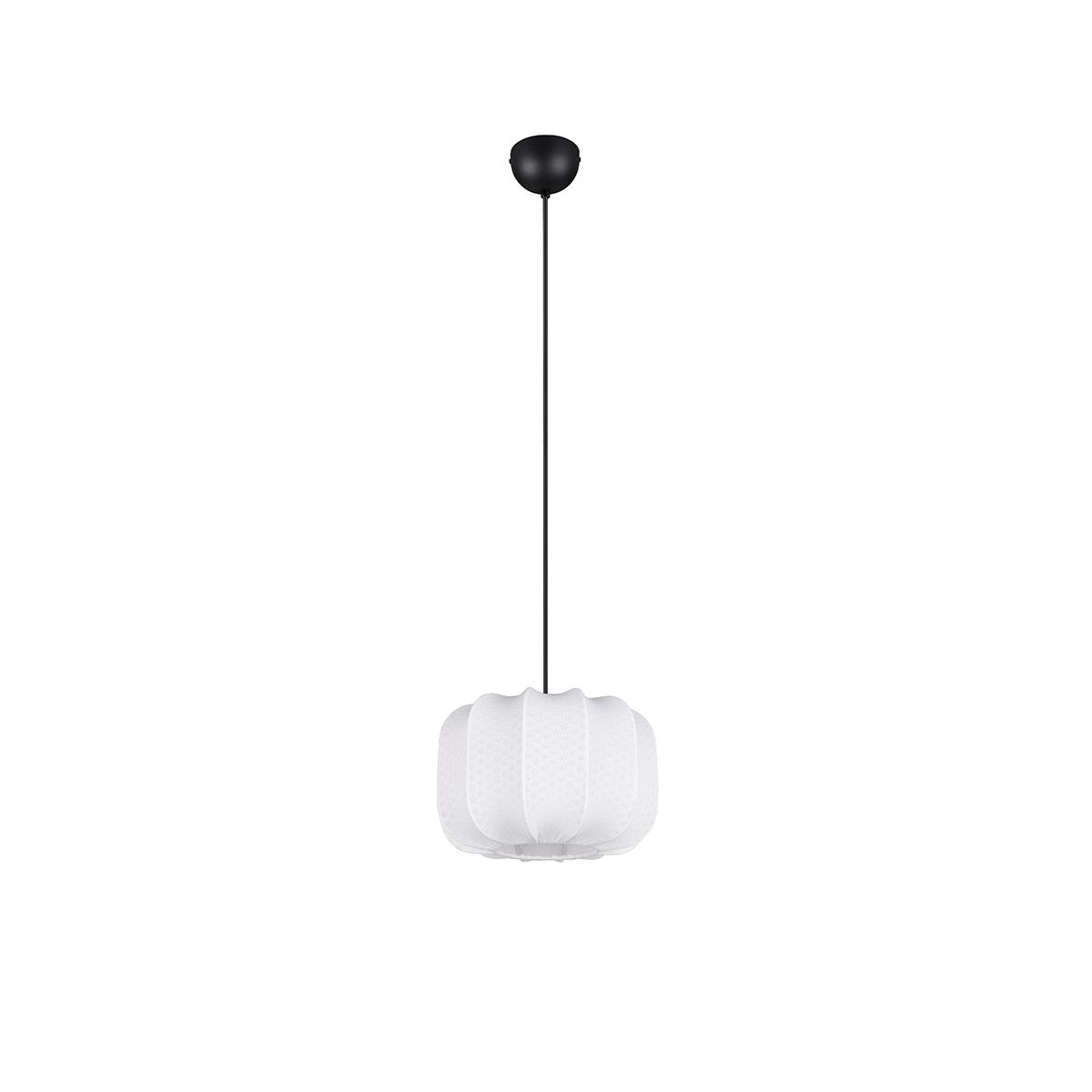 Japandi hanglamp zwart met wit 25cm - Madleine