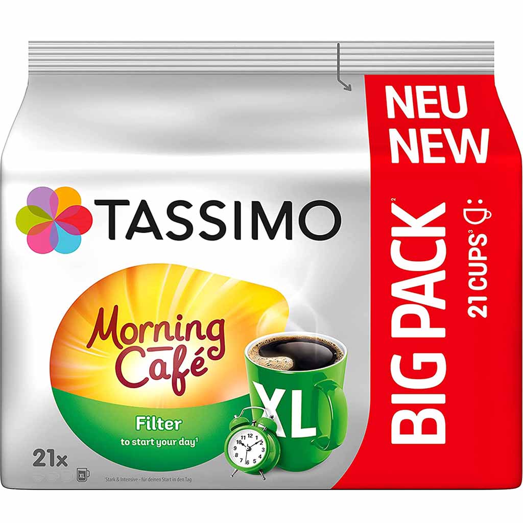 Tassimo Morning Cafe Filter XL 21 Kapseln MHD:10.11.25