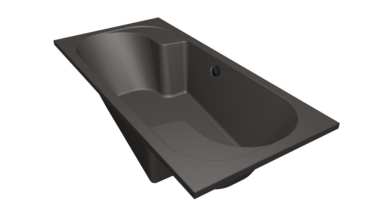 Xenz Parel ligbad acryl 190x90x45cm antraciet