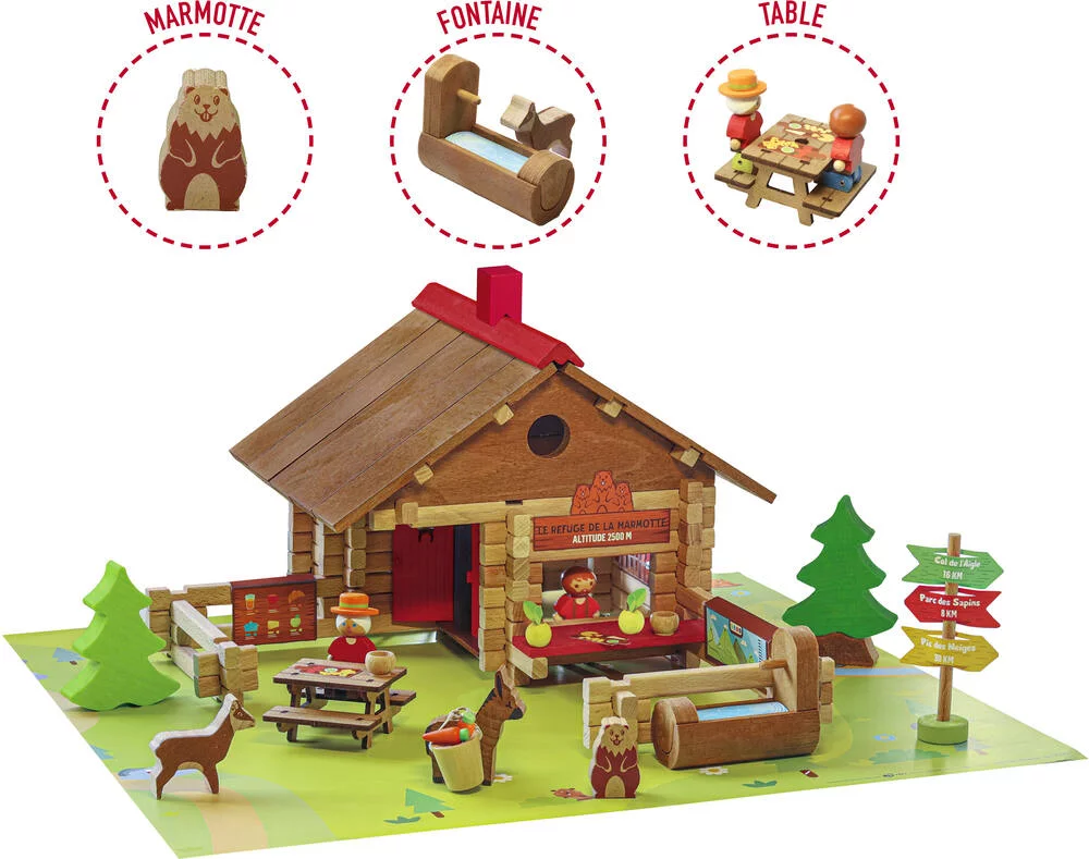 LE REFUGE DE LA MARMOTTE EN BOIS - 150 PIECES