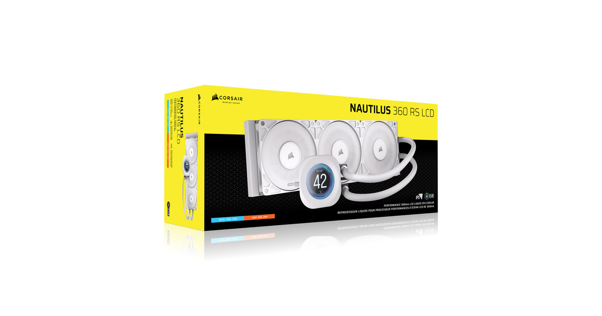 CorsairNAUTILUS 360 RS LCD CPU-vloeistofkoeler waterkoeling  (Wit)