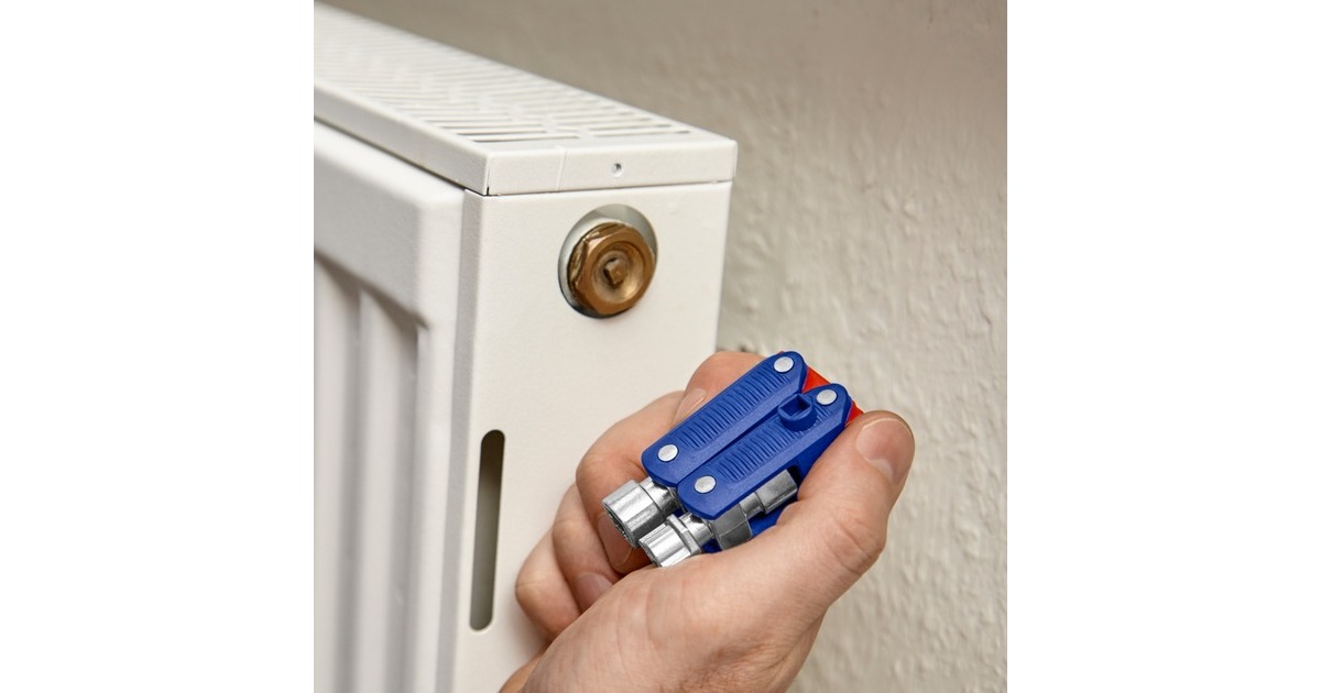 KNIPEXSchakelkastsleutel DoubleJoint 00 11 06 V03 dopsleutel  (Blauw/rood)