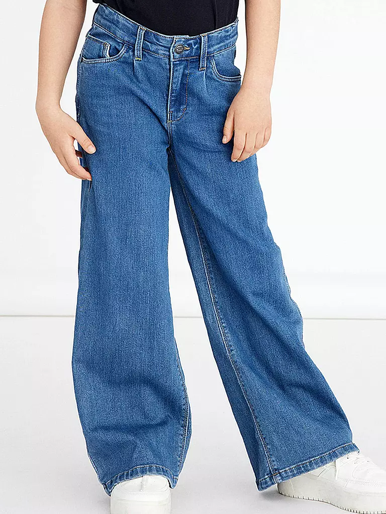 NAME IT Mädchen Jeans Wide Leg NKFBELLA  blau