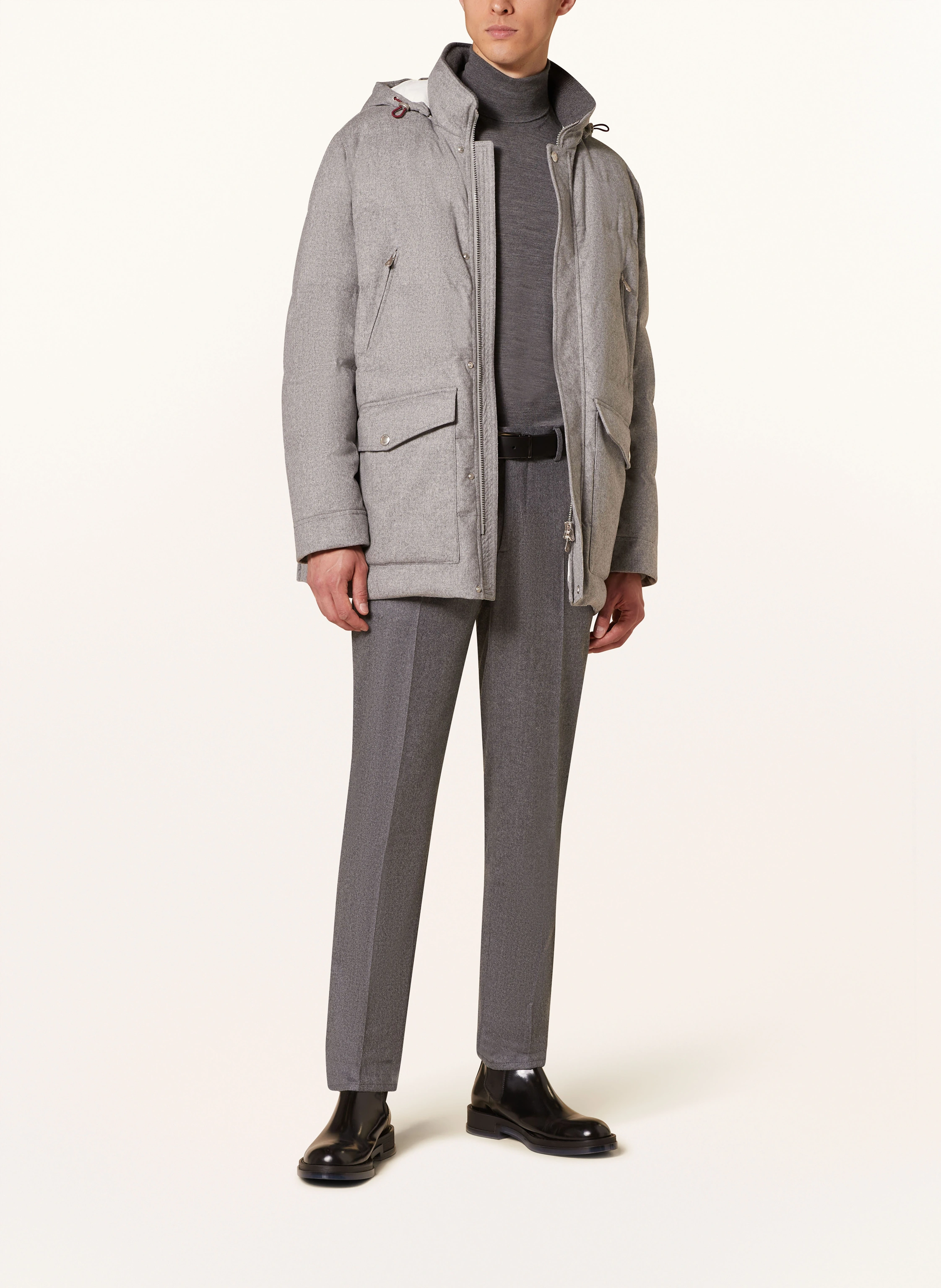 BRUNELLO CUCINELLI Daunenjacke mit abnehmbarer Kapuze