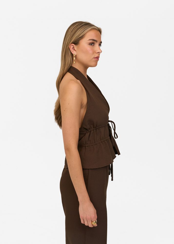 Annelieke top choco bruin
