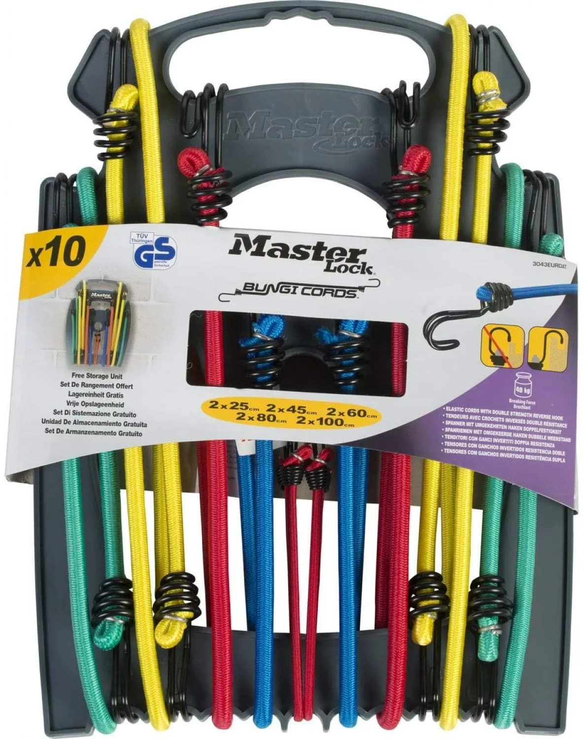 Master Lock 3043EURDAT Twin Wire™-snelbinder - set van 10