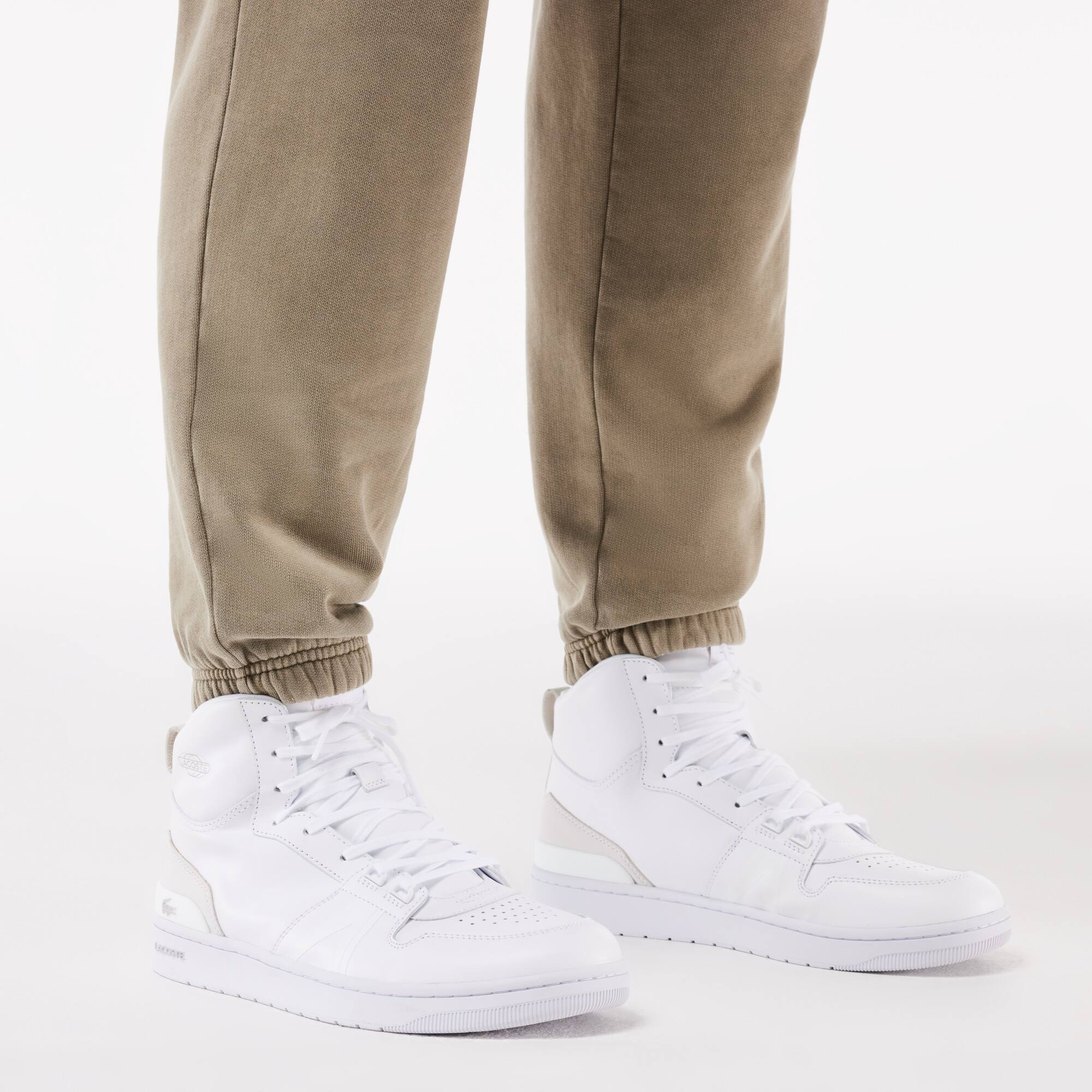 Herren L001 Mid Sneaker mit geprägtem Logo Sneakers - Weiss - Lacoste - Herren