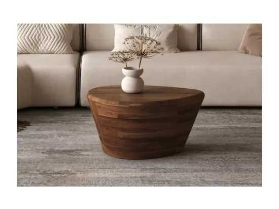Table basse petit modèle en bois massif collection BALI - Style ethnique et design