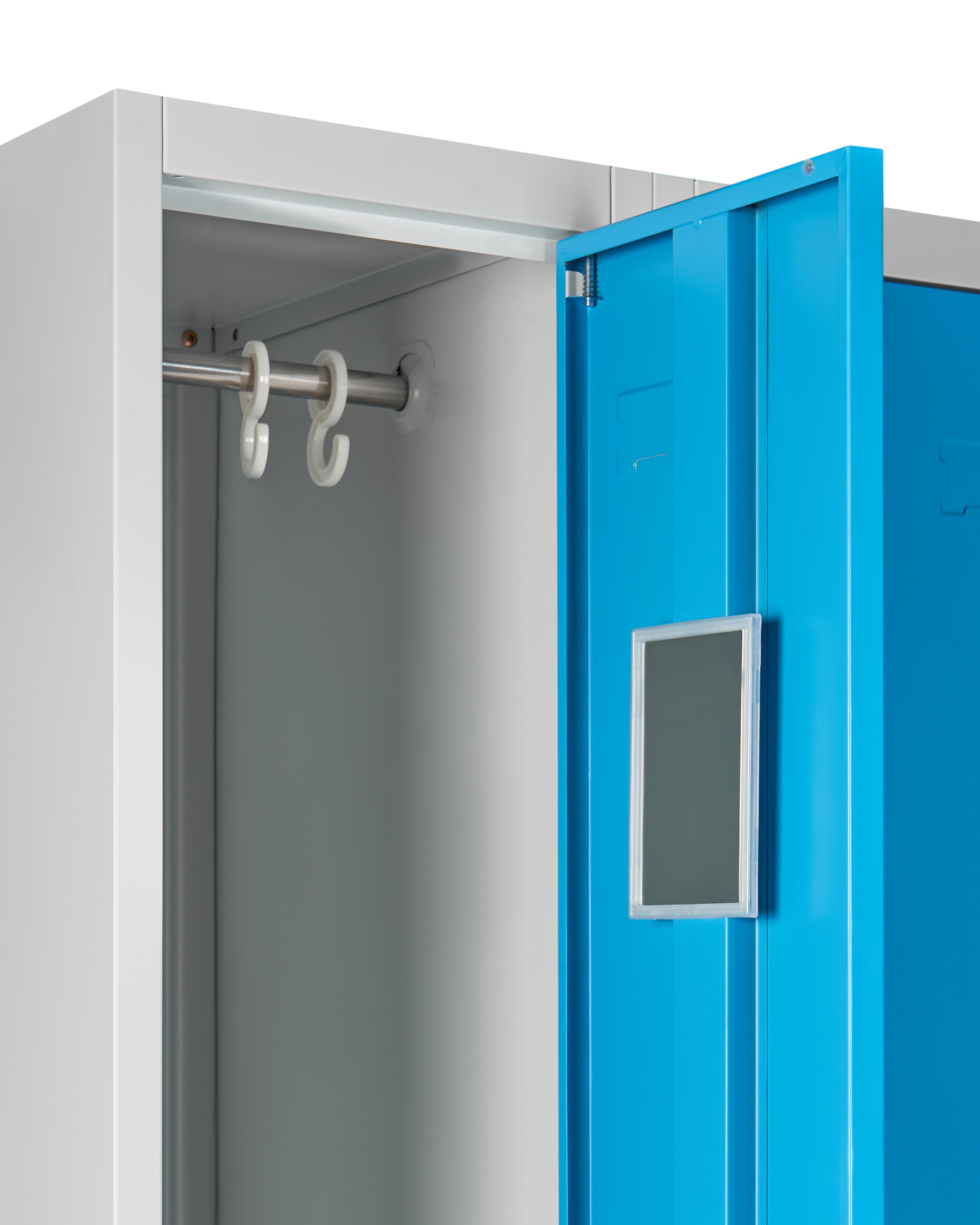Locker met 4 deuren en bankje ATHLETE Metaal Grijs/blauw