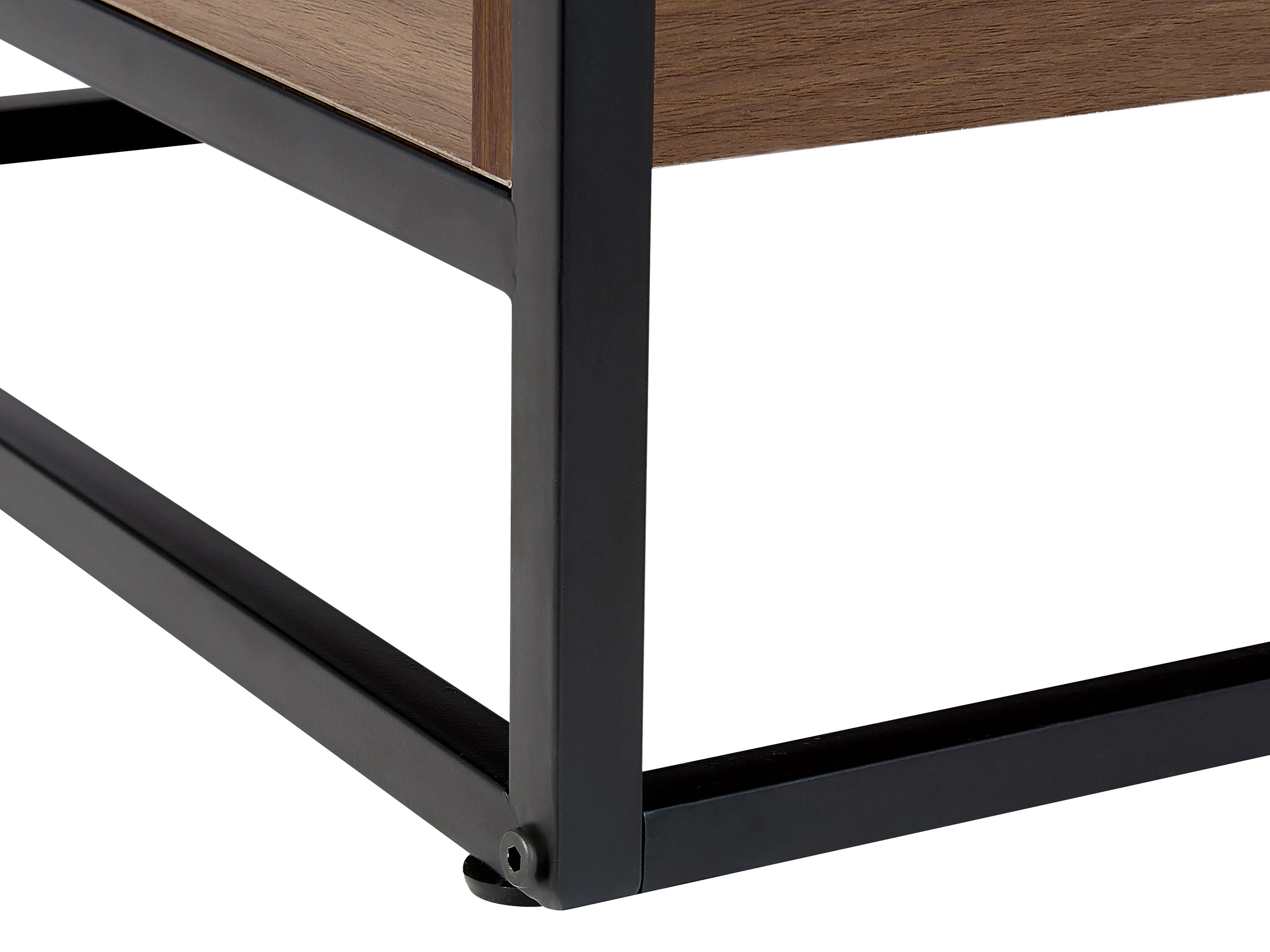 Salontafel WACO Veiligheidsglas Zwart met opbergruimte