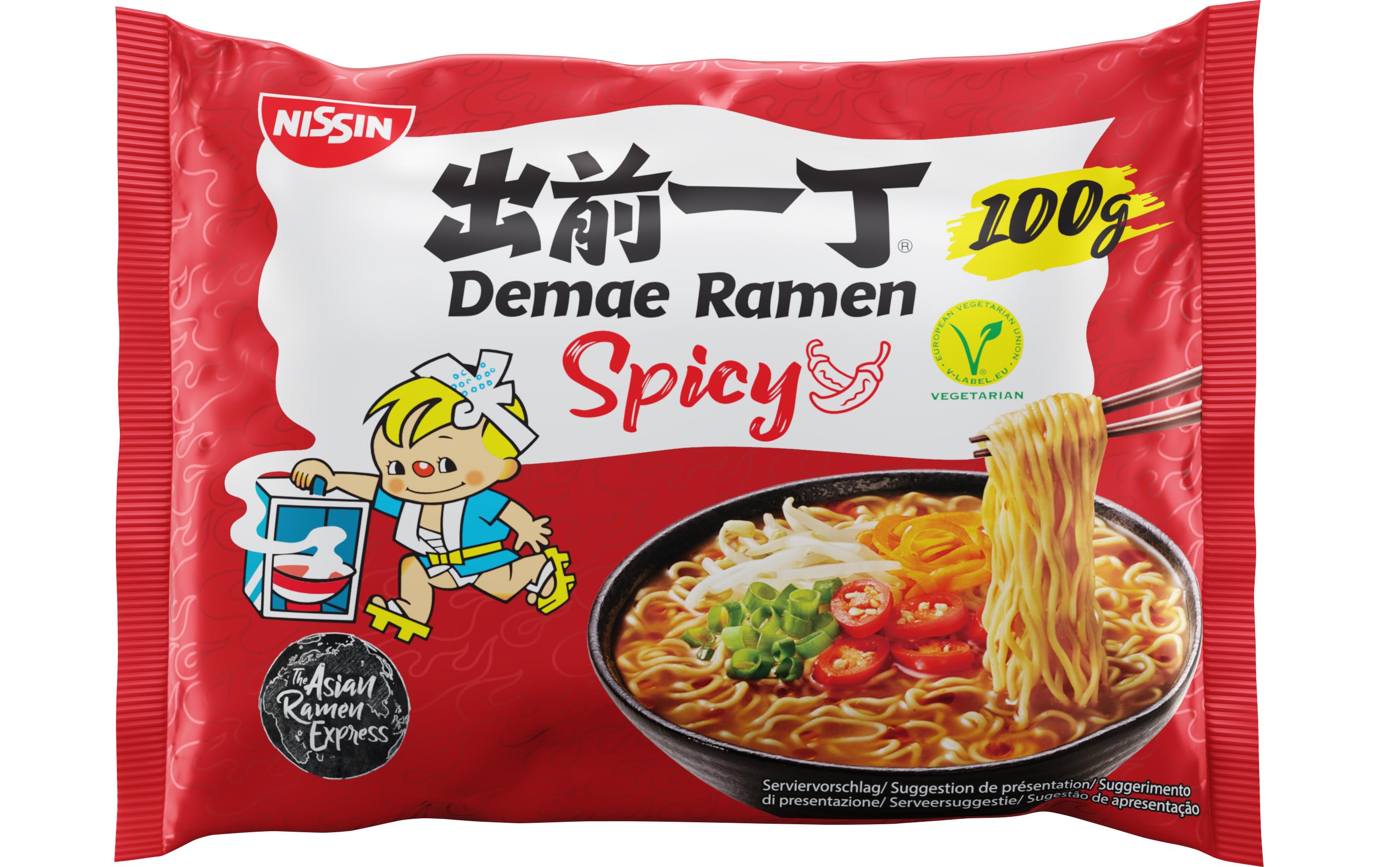 Demae Ramen Nudelsuppe Spicy 100 gScharfe Nudelsuppe