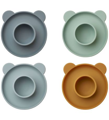 Liewood Eierbecher - Silikon - Janus - 4er-Pack - Mr Bear Blue M
