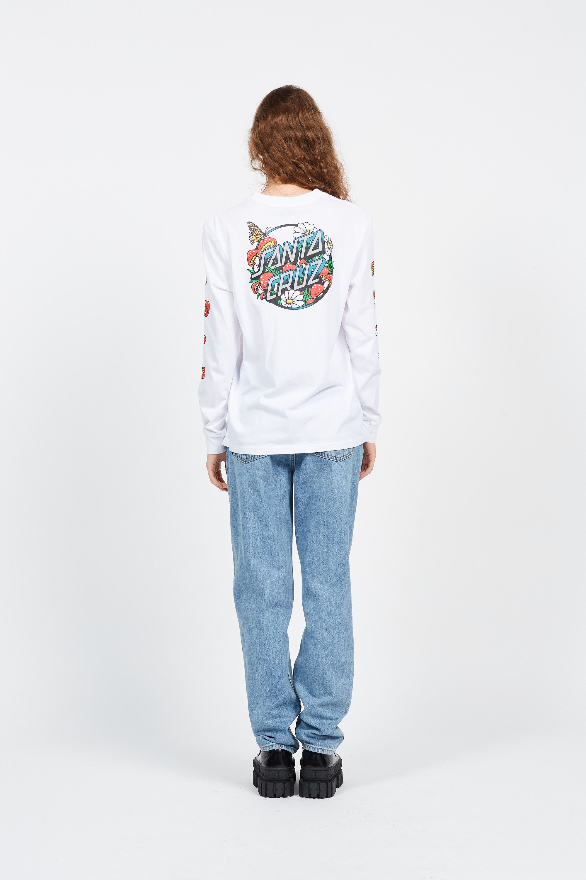 SANTA CRUZ T-Shirt Mushroom Monarch Dot Blanc
