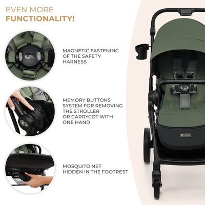 Kinderkraft YOXI 2-in-1 Duovogn, Mystic Green