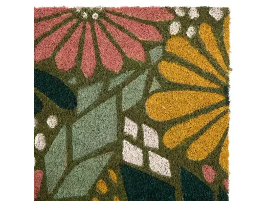 Tapis d'entrée en PVC imprimé rose 45x75