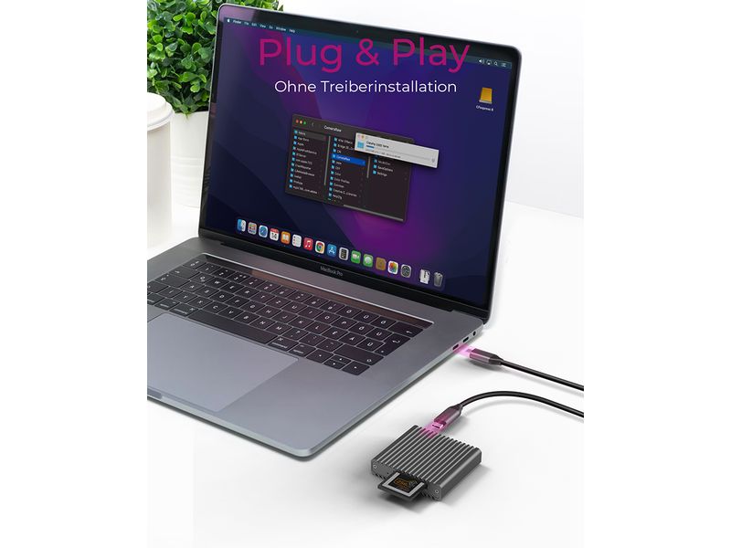 ICY BOX Card Reader Extern IB-CR404-C31 Externer Multi-Kartenleser mit USB 3.1 Typ-C
