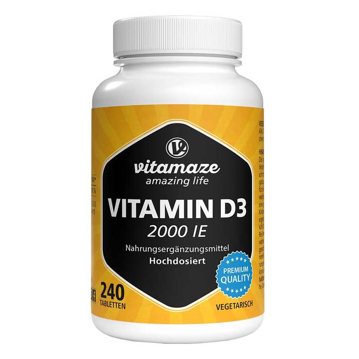 Vitamin D3 2.000 I.E. vegetarisch Tabletten, 240 St
