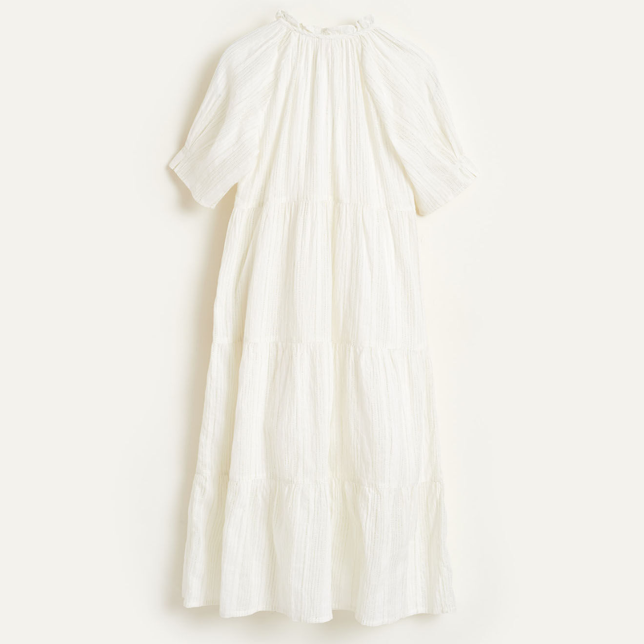 Bellerose Robe longue Pattie en Coton à motif irisé écrue