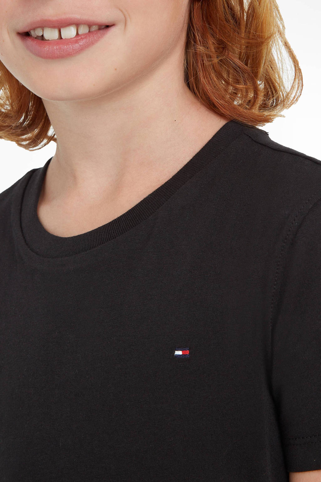 Tommy Hilfiger T-shirt van katoen zwart