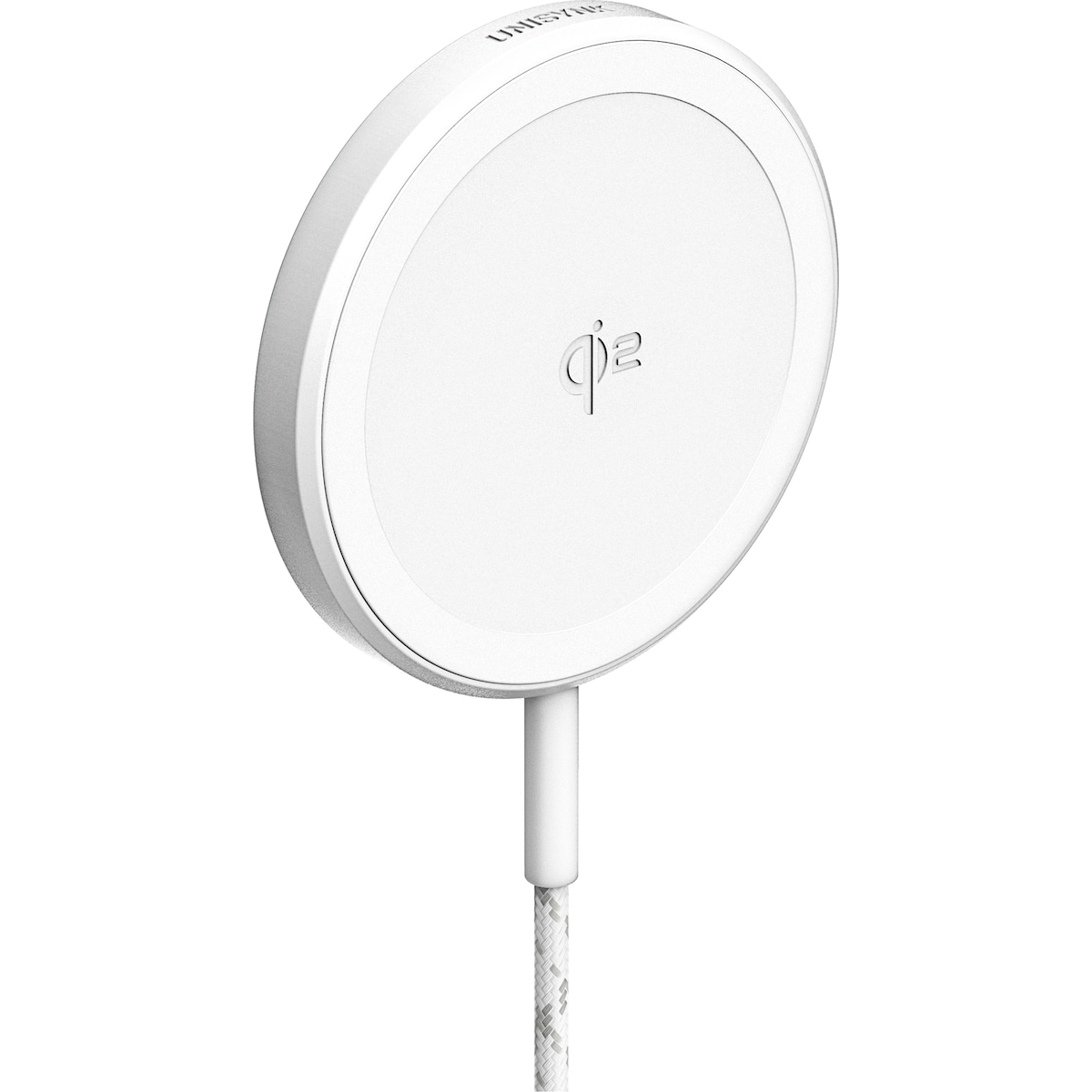 Unisynk Qi2 15 W trådløs lader (hvit)
